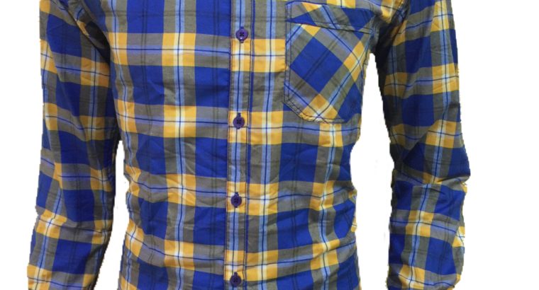 Blue chex shirt for men – Size Medium