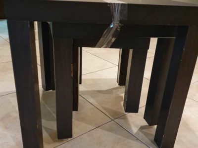 Three wooden table set