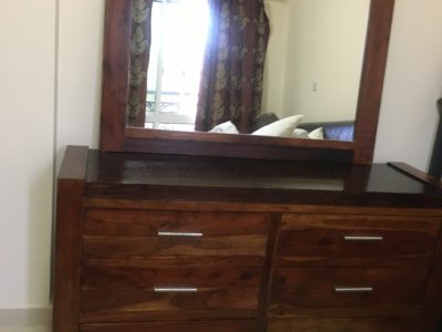 Dresser with bed side drawers