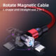 2 in 1 free rotation Magnetic Charging USB cable (