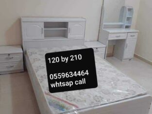 Brand new single and duble size bed wood with metres PM whtsap 0559634464and call same number
