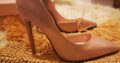 Skin colored high heels
