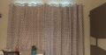 Long Brown Curtain with Rod