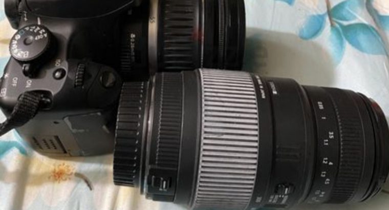 Canon EOS 1000d with Extra lens Sigma 70-300mm
